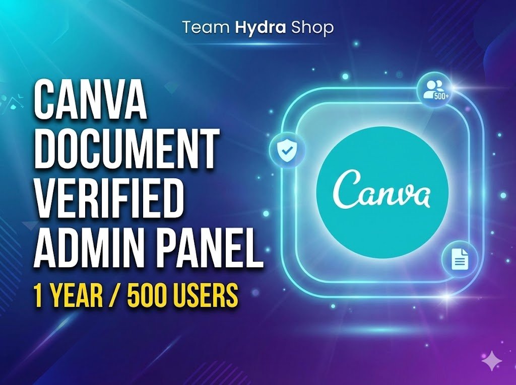 Canva Document Verified Admin Panel – 1 Year Official Access (Owner Account)